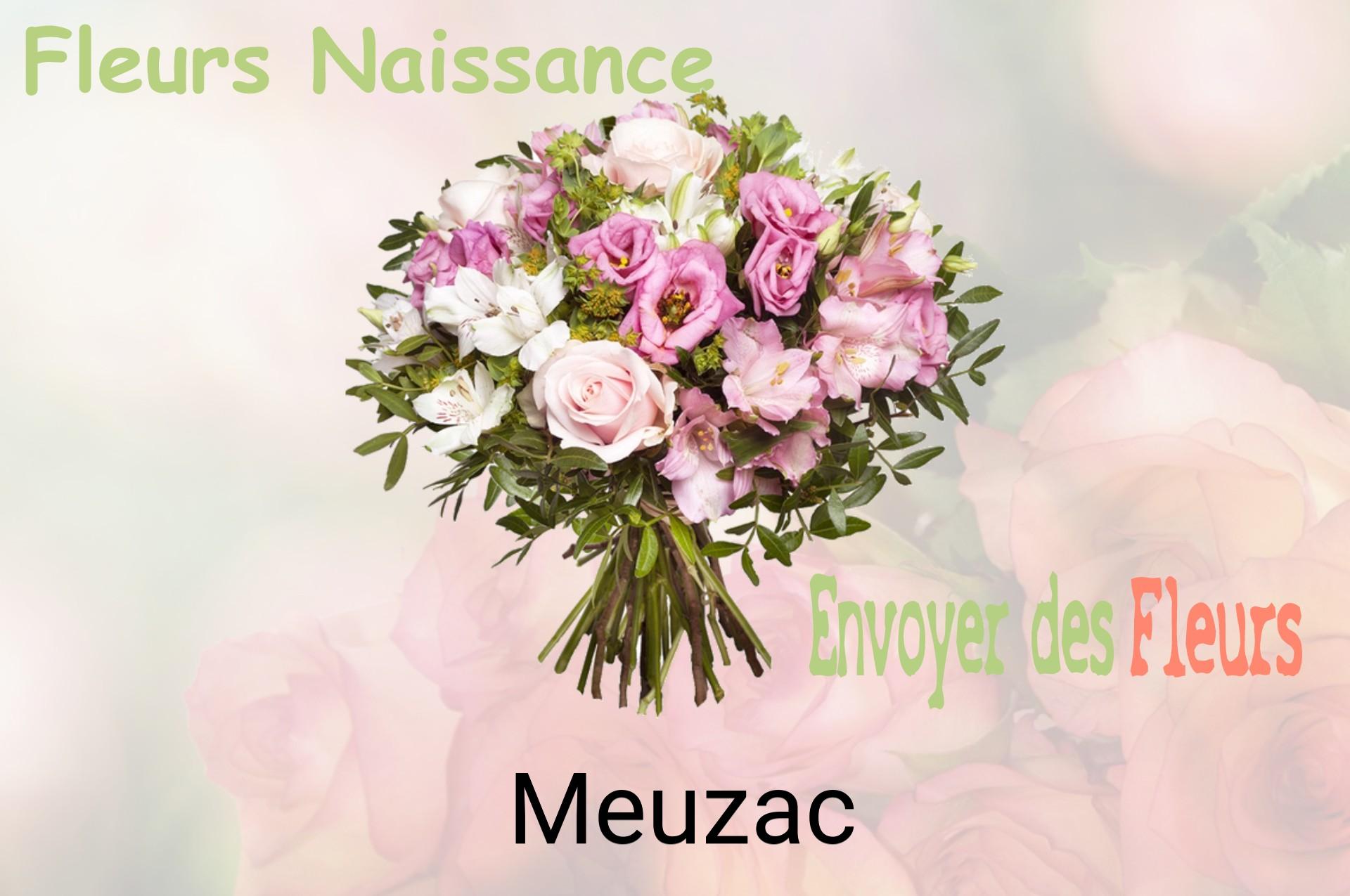 Bouquet de fleurs de naissance livré à Meuzac