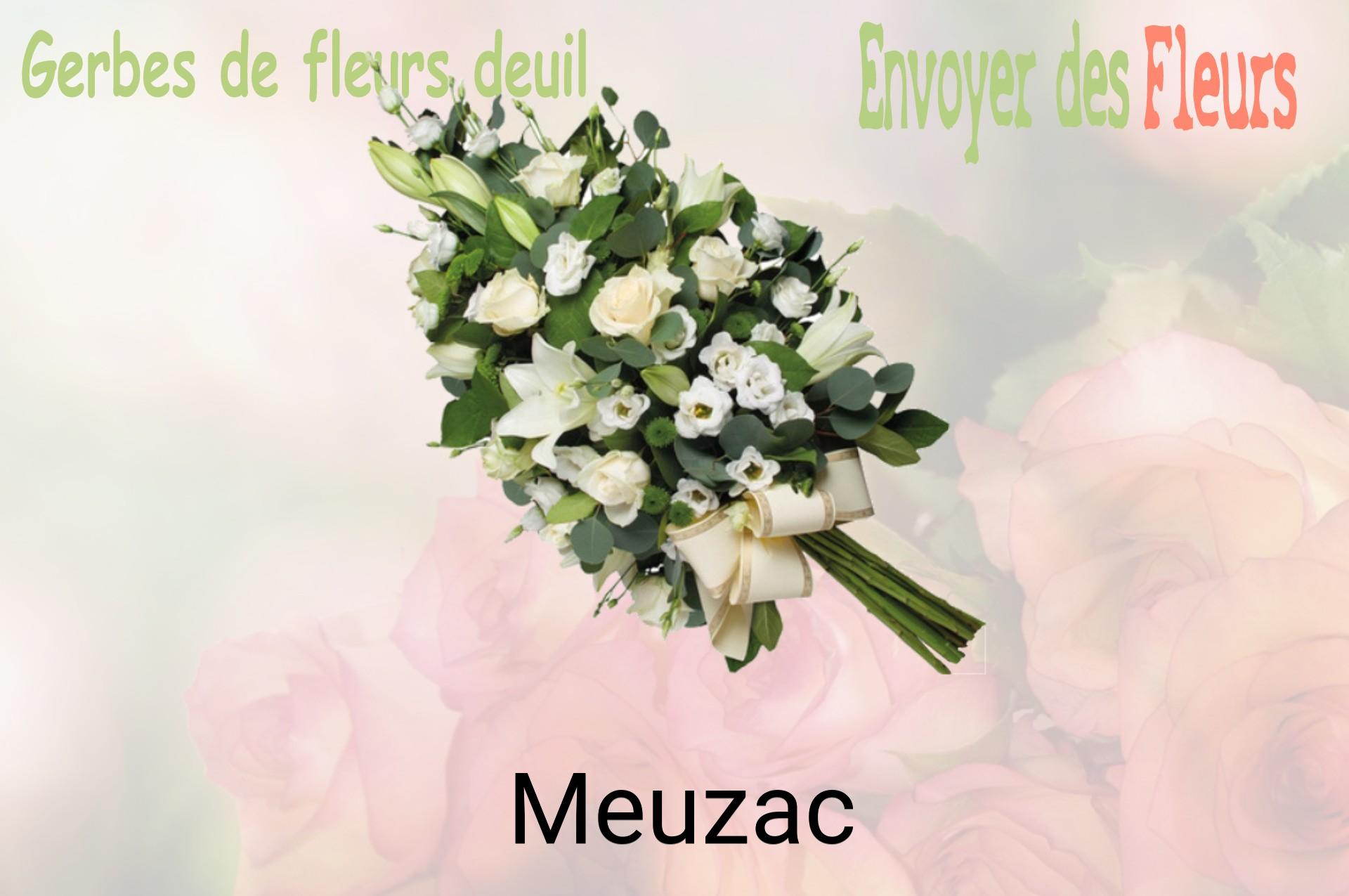 Gerbe de fleurs de deuil livrée à Meuzac